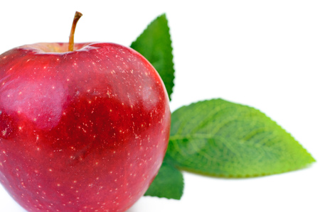 Close-up red appleの写真素材