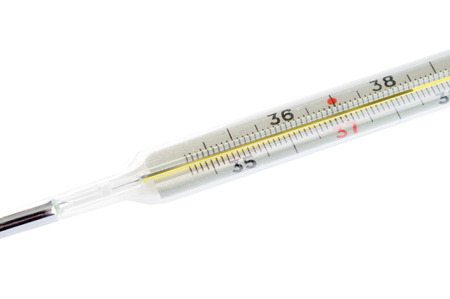 Thermometer for measuring human body temperature with high temperatureの写真素材