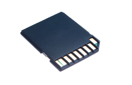 Black memory cards on white backgroundの写真素材