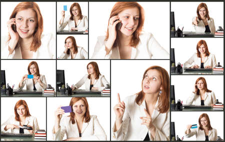 office, bank employee in the workplaceの写真素材