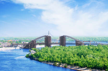  bridge over the riverの写真素材