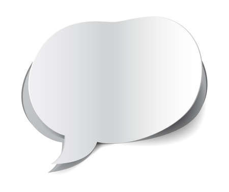 Vector illustration of cutaway paper speech bubbleのイラスト素材