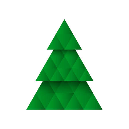 Christmas tree isolated on white backgroundのイラスト素材