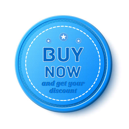 Buy Now, promotion badgeのイラスト素材