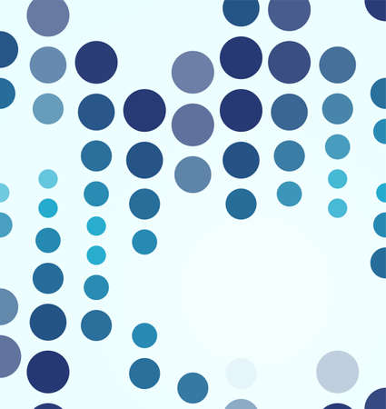 Blue geometrical abstract background with circles  Vector illustrationのイラスト素材