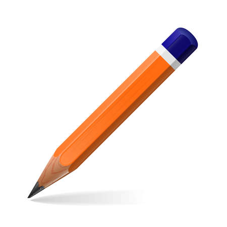 Pencil icon isolated on white background  Vector illustrationのイラスト素材