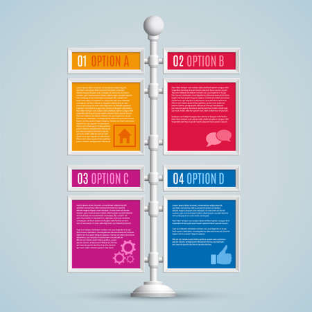 Infographics options banners  Vector illustrationのイラスト素材