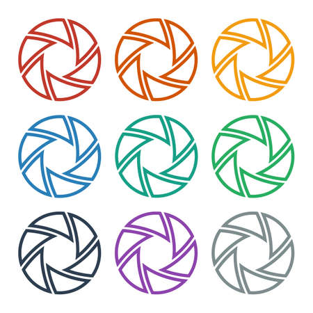 Set of colorful shutters  のイラスト素材