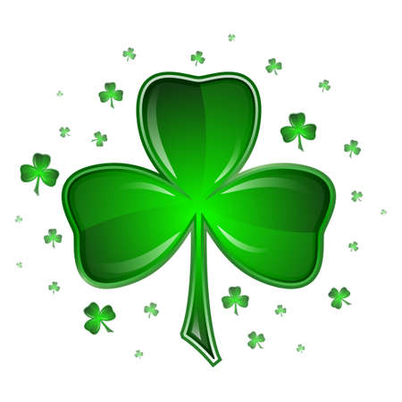 Shamrock vector illustration, isolated on white background  のイラスト素材