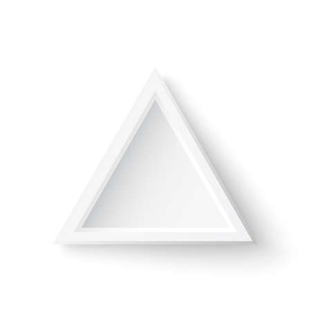 Realistic triangle banner isolated on white background のイラスト素材