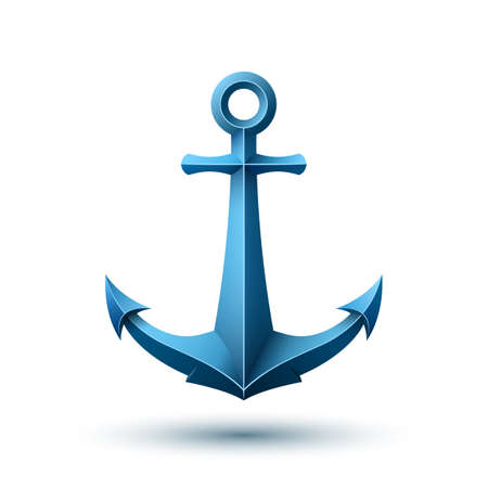 Anchor icon isolated on white backgound  Vector illustrationのイラスト素材
