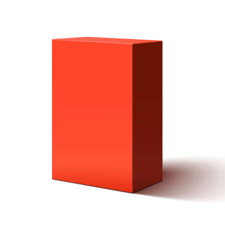 Blank red box isolated on white background  Vector illustrationのイラスト素材
