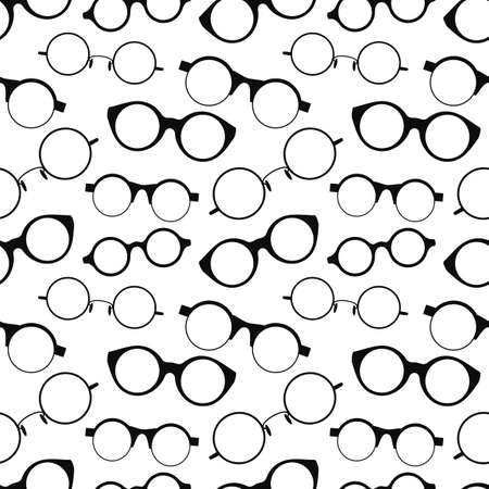 Seamless pattern with retro glassesのイラスト素材