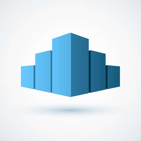 Real estate conceptual logo icon. Buildings. Houses. Vector illustrationのイラスト素材