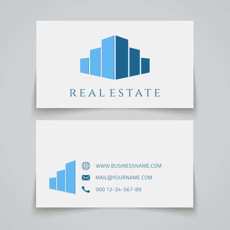 Busines card template. Real estate logo. Vector illustrationのイラスト素材