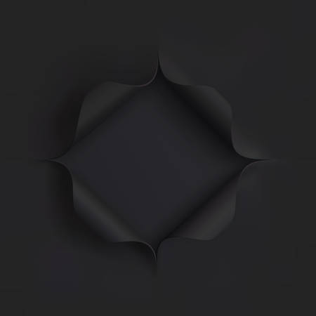 Hole in black paper. Template for your presentations Vector illustration.のイラスト素材