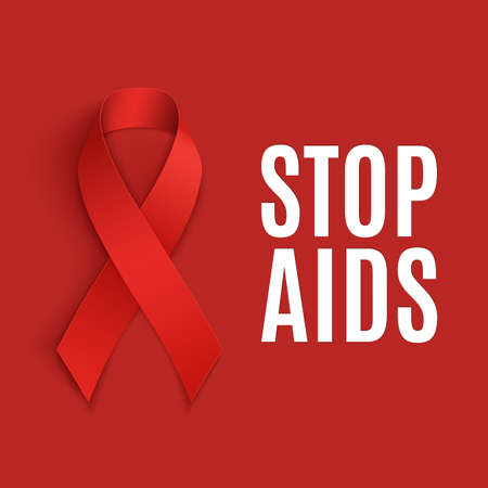 Stop AIDS background. Template for your presentation. Vector illustration.