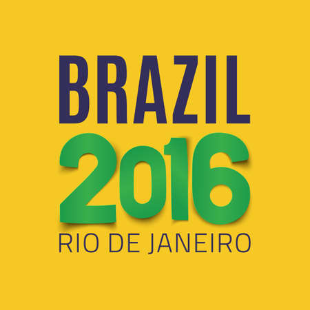 Brazil background template. Rio De Janeiro backdrop for your presentations. のイラスト素材