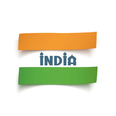 Conceptual abstract Indian flag.  Perfect for your projects. Vector illustration.のイラスト素材