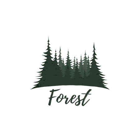 Forest isolated on white background.のイラスト素材