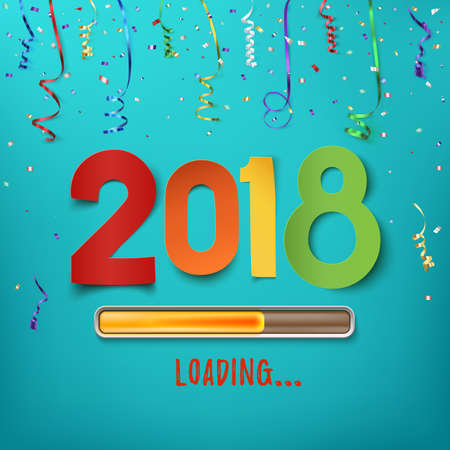 Happy New Year 2018 loading.のイラスト素材