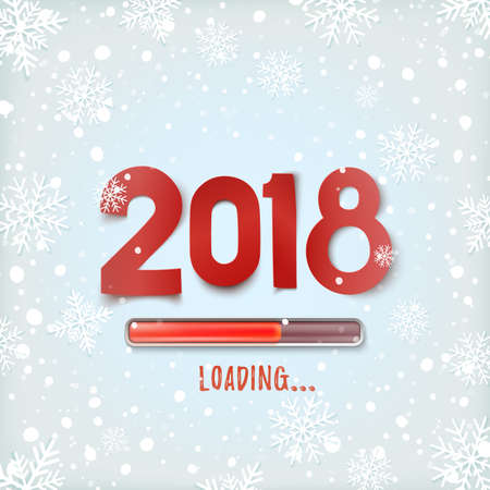 Happy New Year 2018 loading. Abstract design.のイラスト素材