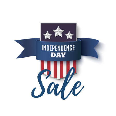 Independence Day sale background, 4th of July template.のイラスト素材