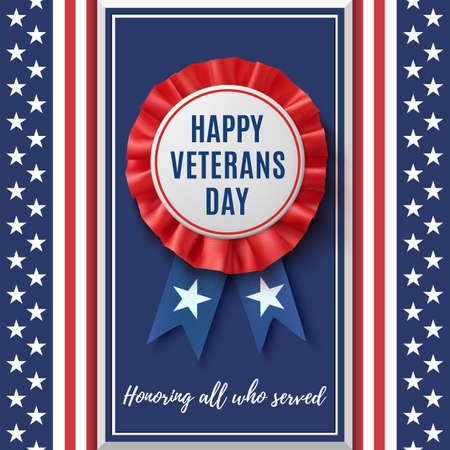 Happy veterans Day badge.のイラスト素材