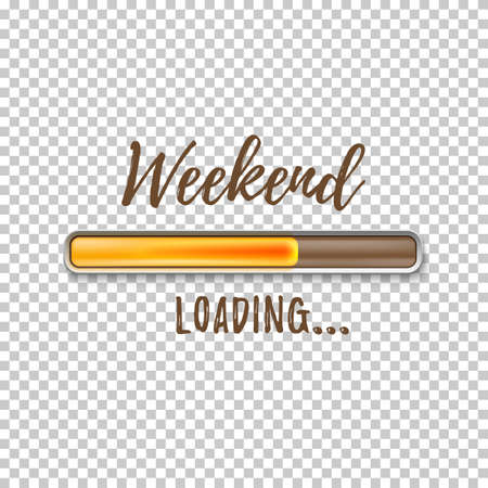 Weekend loading bar.のイラスト素材