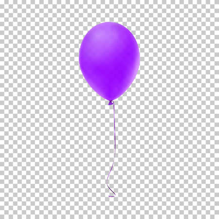 Realistic purple balloon. Vector illustration for your projects.のイラスト素材