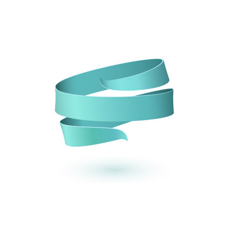 Blue blank ribbon. Banner template for your projects.のイラスト素材