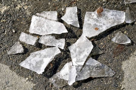 the spring ice melts on the ground