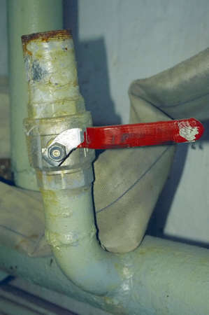 part of the heating pipelineの写真素材