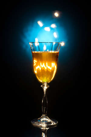 A glass of wine from a fairy taleの写真素材