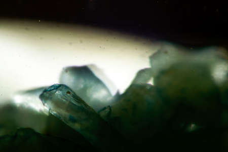 underwater macro photography of crystals on the sea floorの写真素材