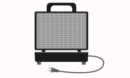 Electric waffle maker in flat styleのイラスト素材