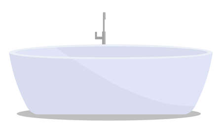 Bathtub with faucet isolated on a white background.のイラスト素材