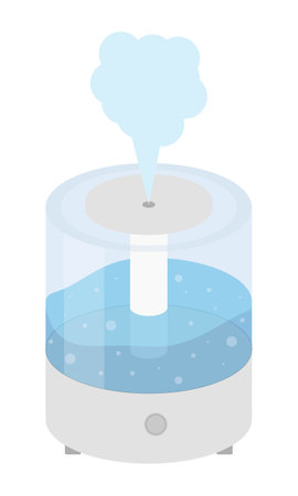 Humidifier to maintain a comfortable environment in the room.のイラスト素材