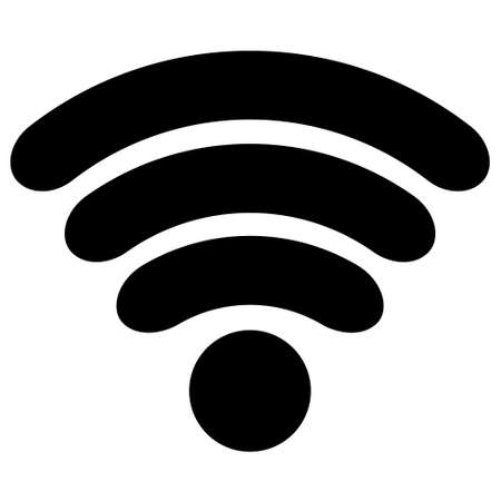WiFi icon. Wireless network for data transmission and device interconnection.のイラスト素材