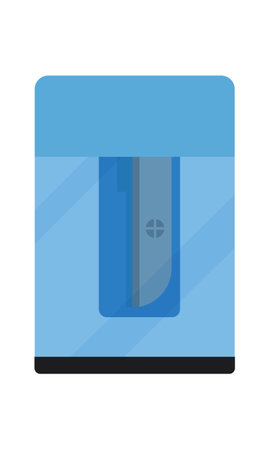 Pencil sharpener isolated on a white background. Stationery for school and office. Flat style. Vectorのイラスト素材