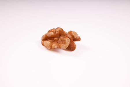 half a walnut from a different angleの写真素材
