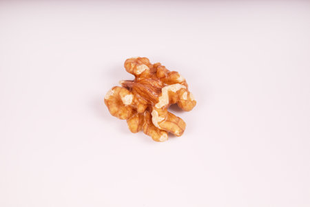 top view of a walnut with white veins