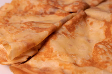 pancake triangles form a circle close-up viewの写真素材