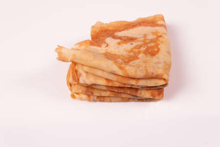 top and side view of a stack of pancake triangles