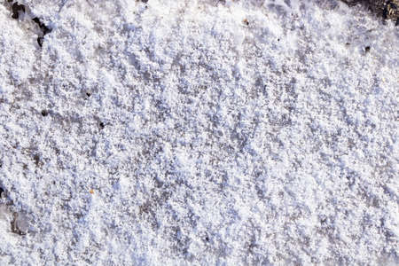 crumbled snow and ice create an even snow-white carpetの写真素材
