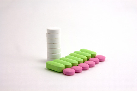 Medication on a white background in the packageの写真素材