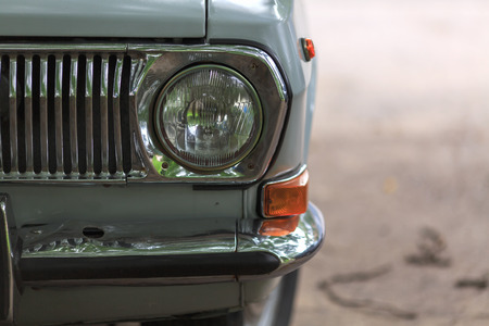 automobile headlight. close-up