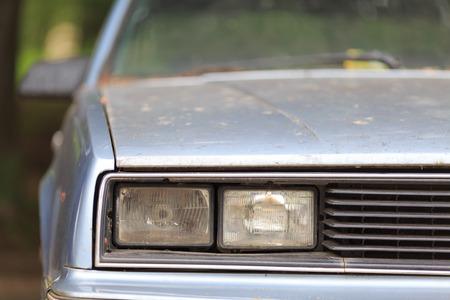 automobile headlight. close-up