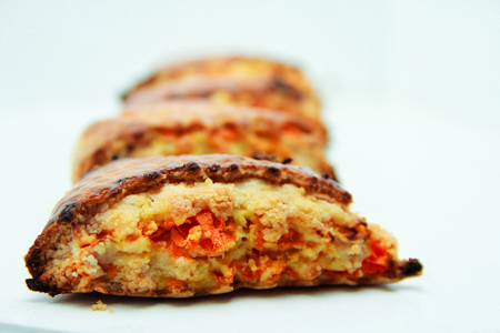 Crunchy pumpkin with raisin puffの写真素材