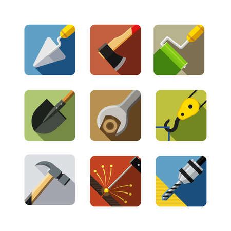 construction tools iconのイラスト素材